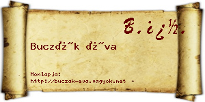 Buczák Éva névjegykártya
